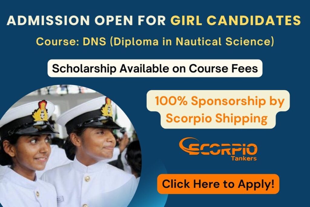 DNS Admission open for Girls: Join Merchant Navy