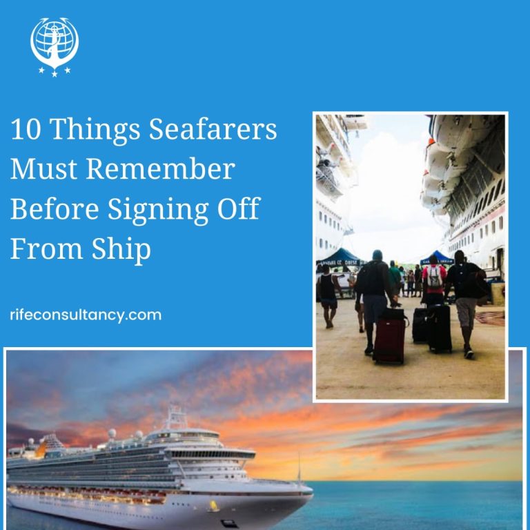 Things to remember before Signing Off from ship