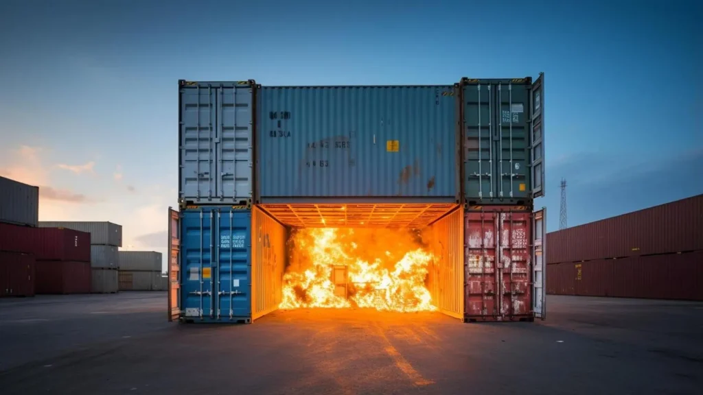 Misdeclared container caused fire – Case study