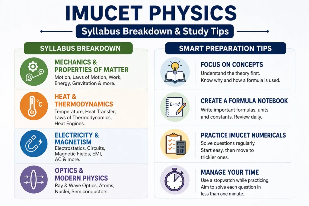 Physics for IMUCET 2027 Exam: Tips to Prepare