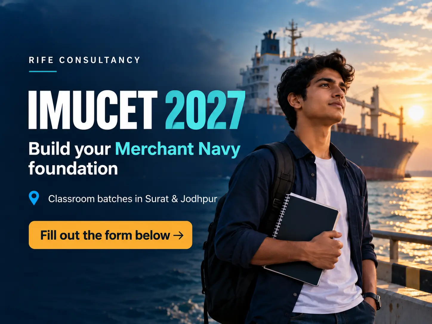 IMUCET 2027 preparation batches — enquire for Surat and Jodhpur classroom centres